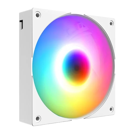 Powercool High Flow 120mm ARGB White 4pin PWM PC Cooling Fan